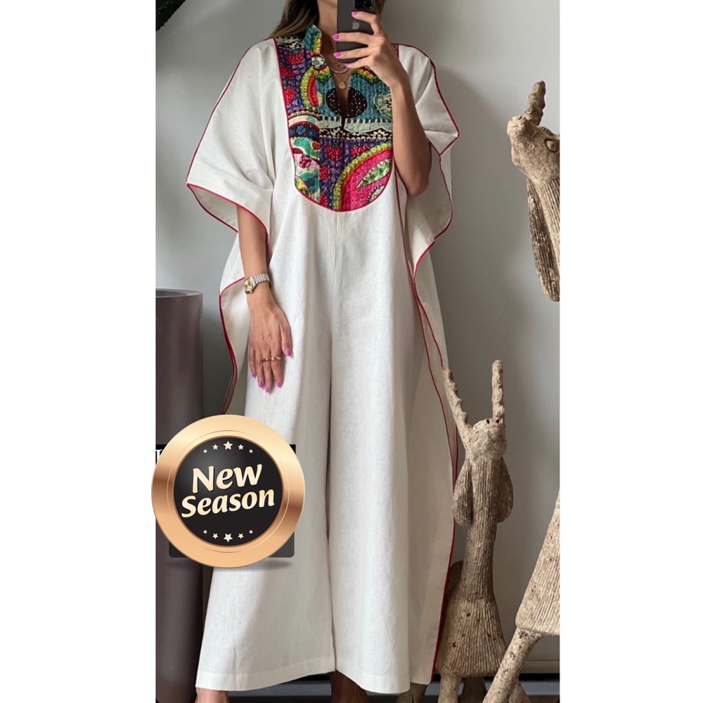NEW Handmade Boho Ethnic Kaftan jumpsuit- free size